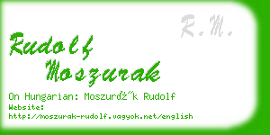 rudolf moszurak business card